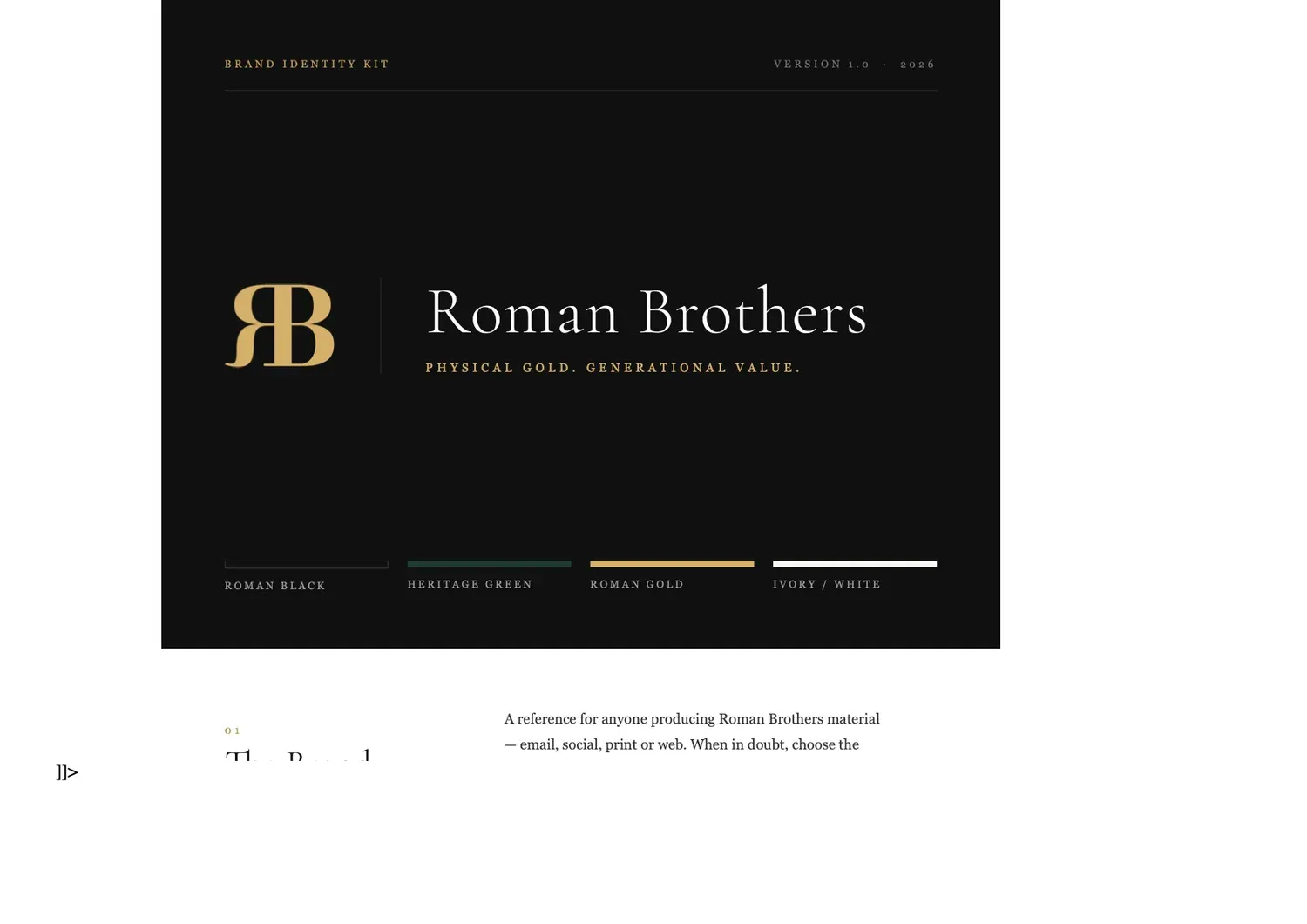 Brand Sheet, page 1 of 1