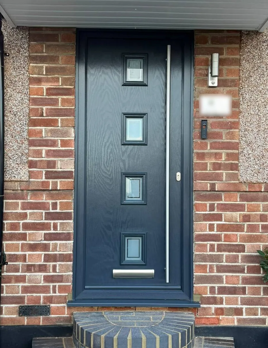 Composite front door installed by Direct Windows